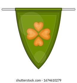 Isolated clover flag icon. Saint patricks icons - Vector