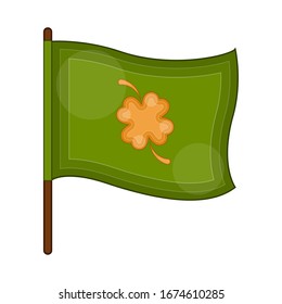Isolated clover flag icon. Saint patricks icons - Vector