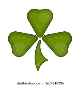 Isolated clover icon. Good luck symbol - Vector