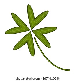Isolated clover icon. Good luck symbol - Vector