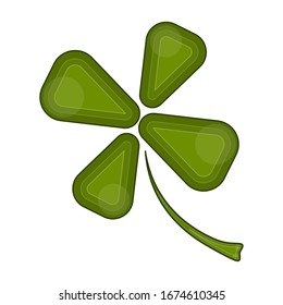 Isolated clover icon. Good luck symbol - Vector