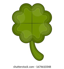 Icono de trébol aislado. Símbolo de buena suerte - Vector