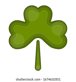 Isolated clover icon. Good luck symbol - Vector