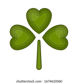 Isolated clover icon. Good luck symbol - Vector