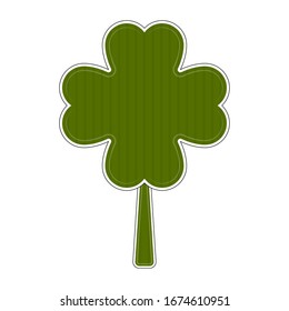 Isolated clover icon. Good luck symbol - Vector