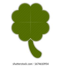 Isolated clover icon. Good luck symbol - Vector