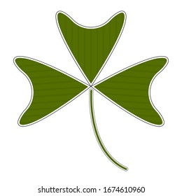 Isolated clover icon. Good luck symbol - Vector