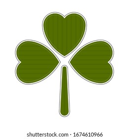 Isolated clover icon. Good luck symbol - Vector