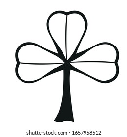 Isolated clover icon. Saint patricks day - Vector