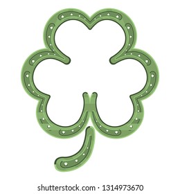 Isolated clover shaped horseshoe. Vector illustration design