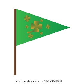 Isolated clovers pennant. Saint patricks day - Vector