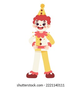 Isolated clown costume vector illustration