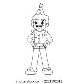 Isolated clown draw costume vector illustration