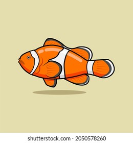 Isolated clown fish cartoon vector graphics