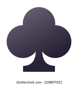 Isolated Club Suit Vector Icon, Emoji, Emoticon