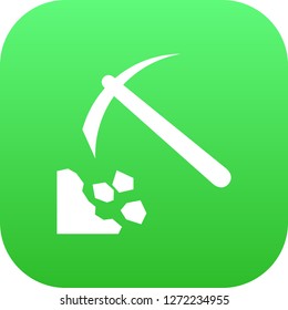 Isolated coal icon symbol on clean background. Vector mine element in trendy style.