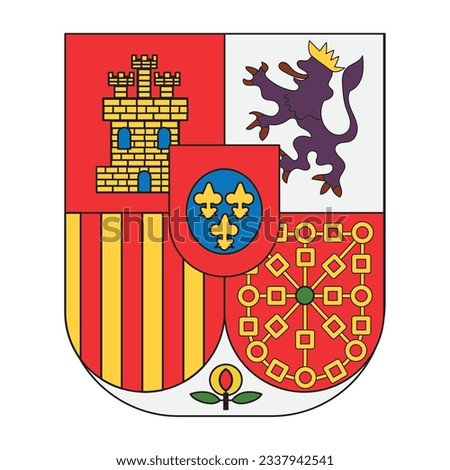 Isolated coat of arms of Spain Vector