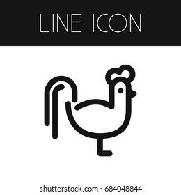 Isolated Cock Outline. Rooster Vector Element Can Be Used For Cock, Rooster, Cockerel Design Concept.