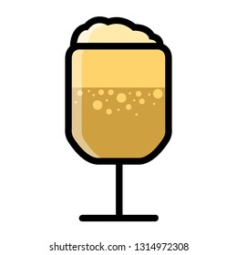 Isolated cocktail glass icon. Vector illustration design