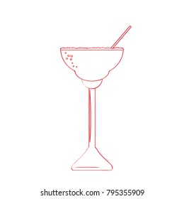 Isolated cocktail icon on a white background, Vector illustration
