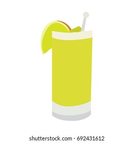 Isolated cocktail on a white background, Vector illustration