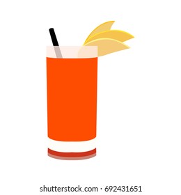 Isolated cocktail on a white background, Vector illustration