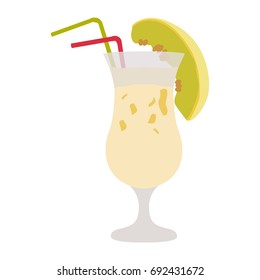 Isolated cocktail on a white background, Vector illustration