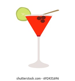 Isolated cocktail on a white background, Vector illustration