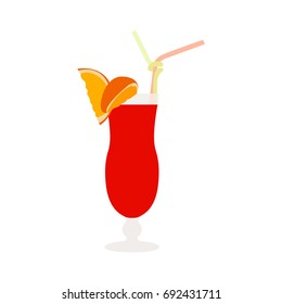 Isolated cocktail on a white background, Vector illustration