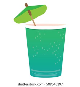 Isolated cocktail with an umbrella, Vector illustration