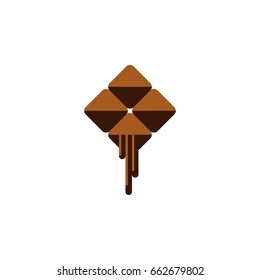 Isolated Cocoa Flat Icon. Delicious Vector Element Can Be Used For Cocoa, Chocolate, Delicious Design Concept.