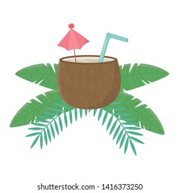 Isolated coconut cocktail design vector illustration