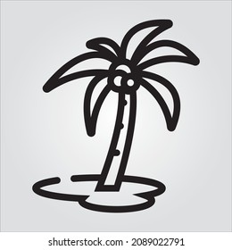 Isolated Coconut Tree Vector Images Transparent Scalable Vector Graphic Icon