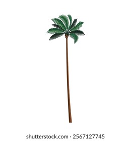 isolated coconut tree vector, suitable for retro posters