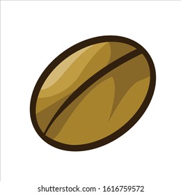 Isolated Coffe Bean Icon Eps10 on White Background