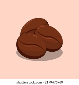 Isolated coffee bean cartoon vector illustration