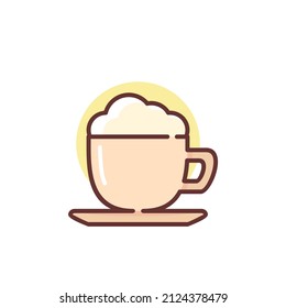 Isolated Coffee Cream Simple Vector Logo Design