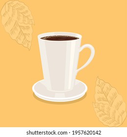 Isolated coffee cup. Hot beverage - Vector illustration