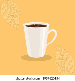 Isolated coffee cup. Hot beverage - Vector illustration