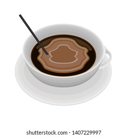 Isolated coffee cup on white background - Vector