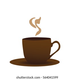 Isolated coffee cup on a white background, Vector illustration