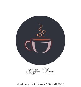 isolated coffee cup vector icon sign