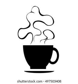 Isolated Coffee Cup vector icon. Hot drink sign. Tea cup symbol.