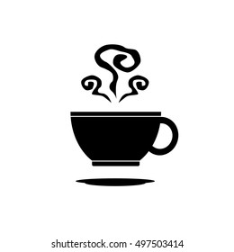 Isolated Coffee Cup vector icon. Hot drink sign. Tea cup symbol.