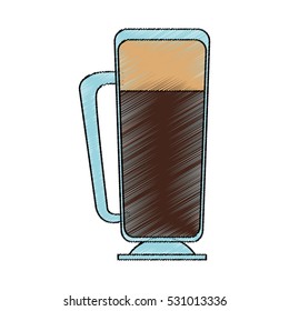 Isolated coffee glass design