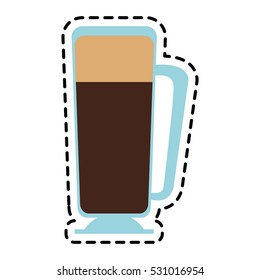 Isolated coffee glass design