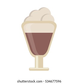 Isolated coffee glass design