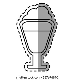 Isolated coffee glass design
