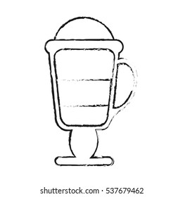 Isolated coffee glass design