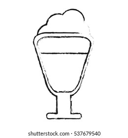 Isolated coffee glass design